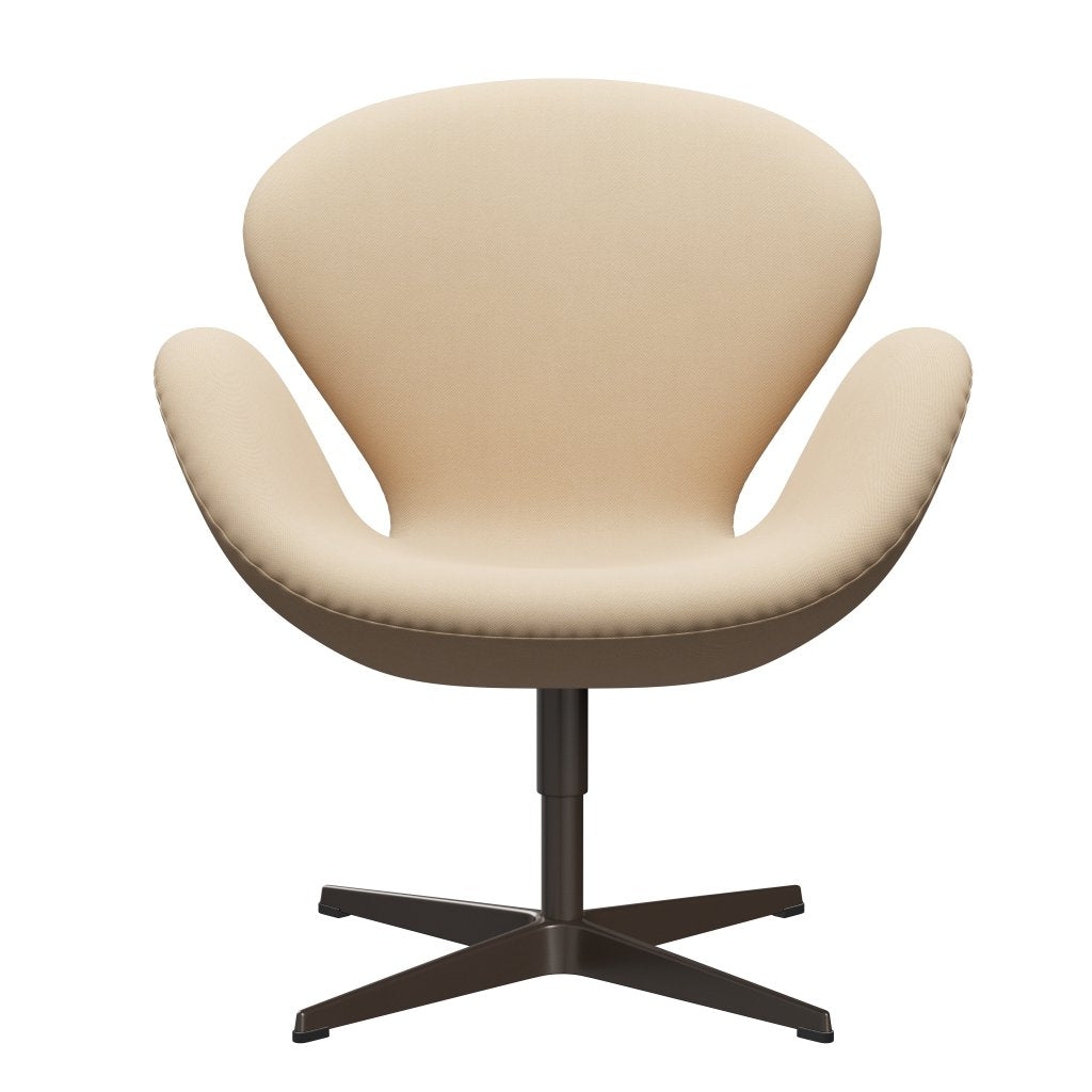 Fritz Hansen Swan Lounge Chair, Brown Bronze/Rime Wool White