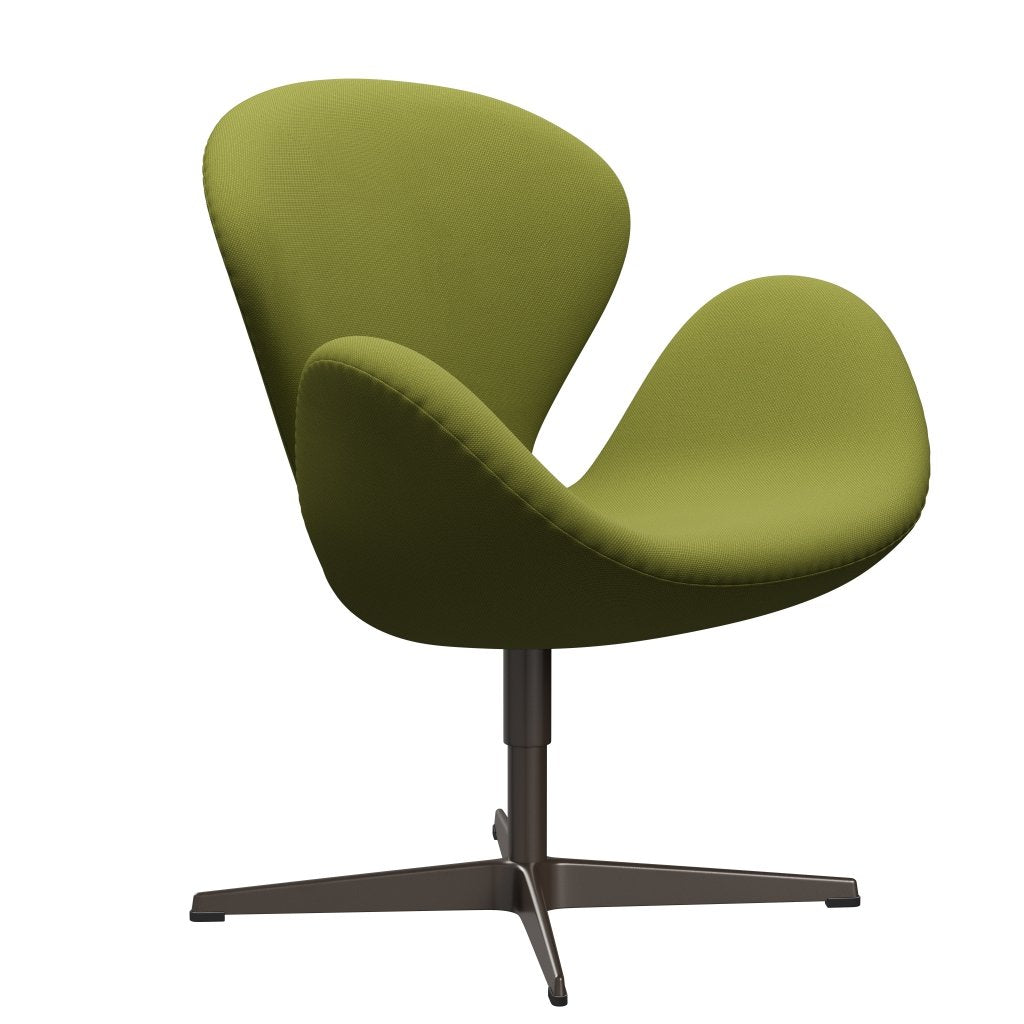 Fritz Hansen Swan Lounge Chair, Brown Bronze/Steelcut Light Military Green