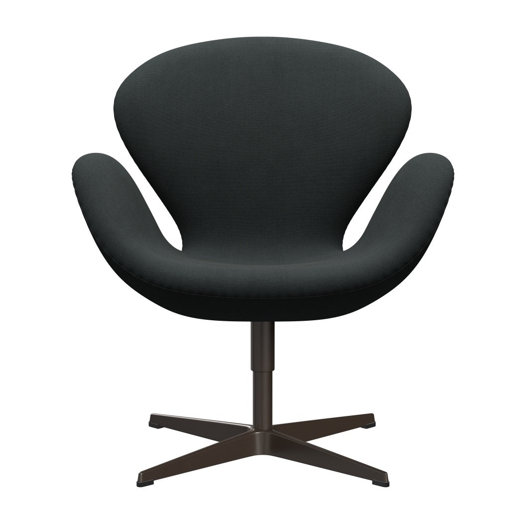 Fritz Hansen Swan Lounge Chair, Brown Bronze/Steelcut Charcoal