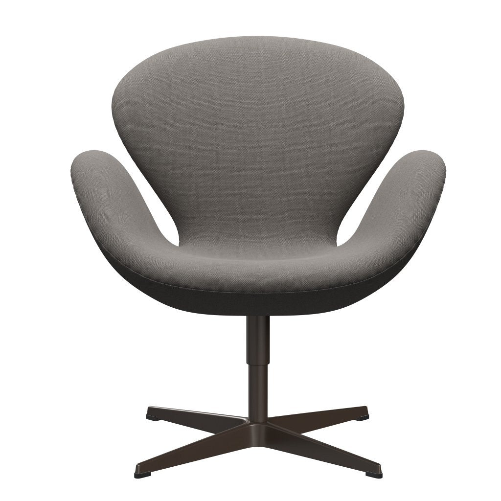 Fritz Hansen Swan Lounge Chair, Brown Bronze/Steelcut Medium Grey