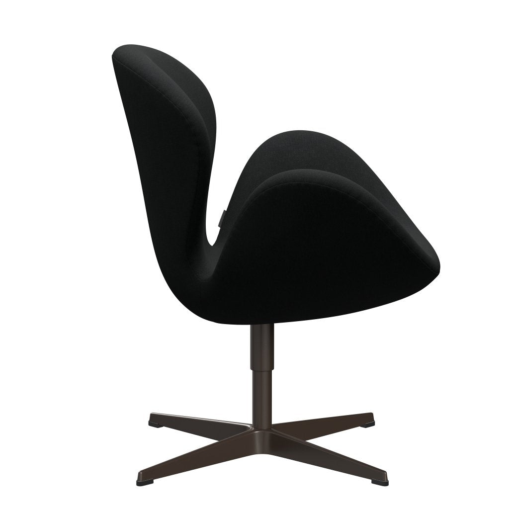 Fritz Hansen Swan Lounge Chair, Brown Bronze/Steelcut Black