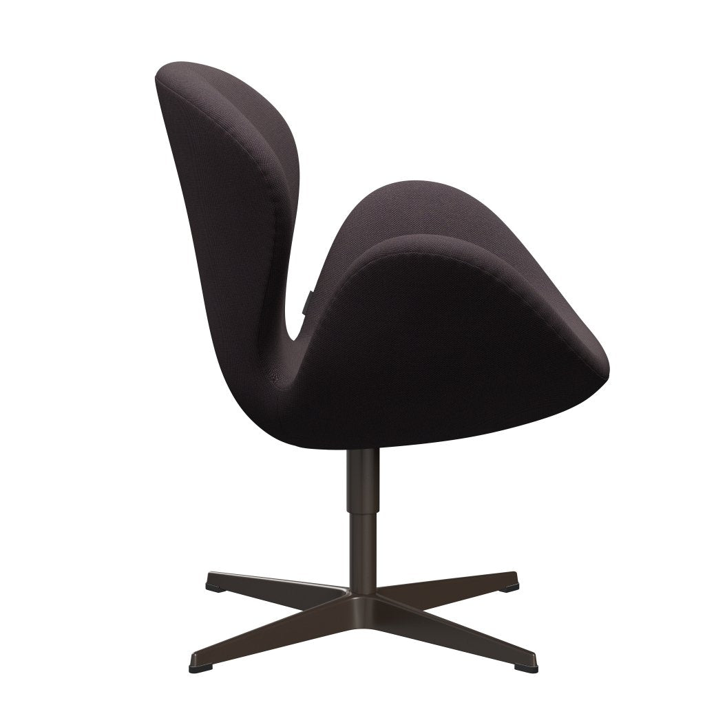 Fritz Hansen Swan Lounge Chair, Brown Bronze/Steelcut Trio Brown