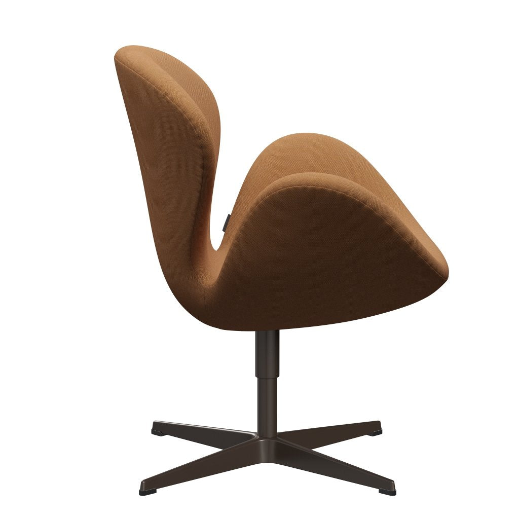 Fritz Hansen Swan Lounge Chair, Brown Bronze/Steelcut Trio Camel