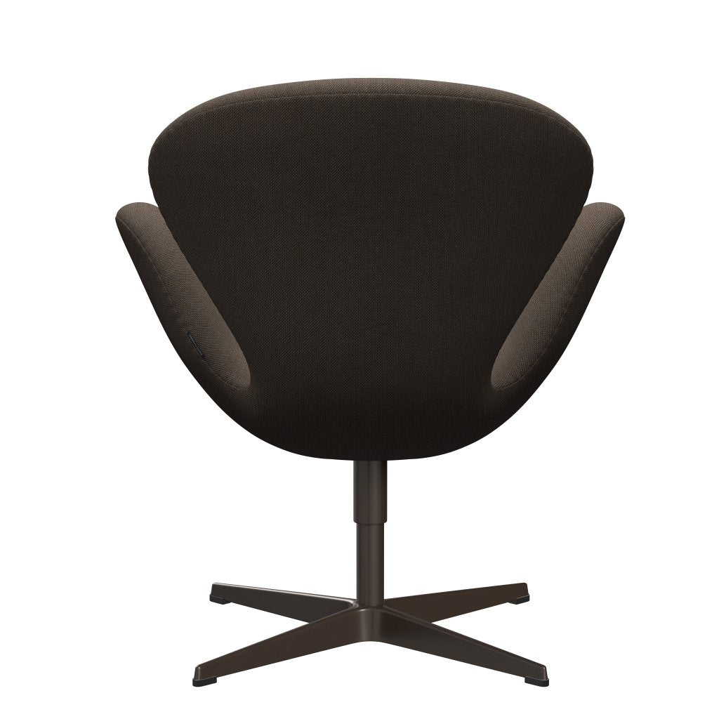 Fritz Hansen Swan Lounge Chair, Brown Bronze/Steelcut Trio Grey/Brown