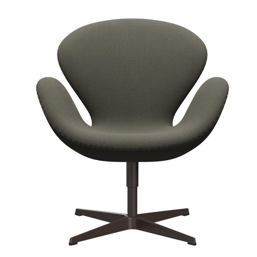 FRITZ HANSEN SWAN SALOUNGE, BRONNE BRONZE/STELCUT Trio Grey/Green