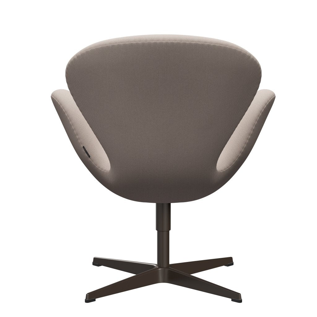 Fritz Hansen Swan Lounge Chair, Brown Bronze/Steelcut Trio Light Beige