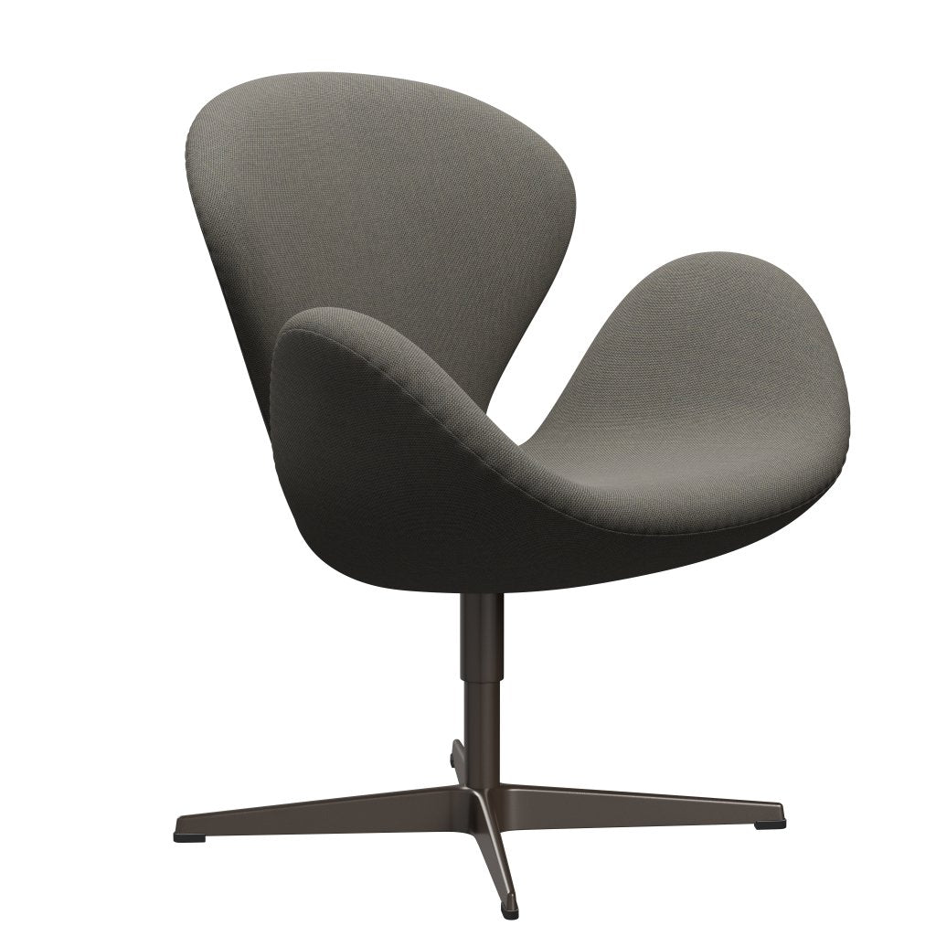 Fritz Hansen Swan Lounge Chair, Brown Bronze/Steelcut Trio Light Brown