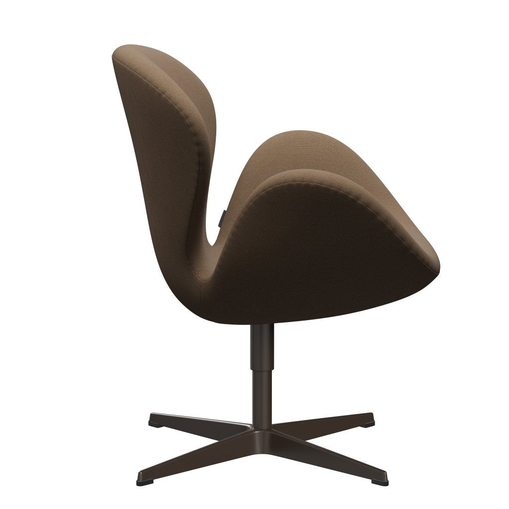 Fritz Hansen Swan Lounge Chair, Brown Bronze/Steelcut Trio Military Green