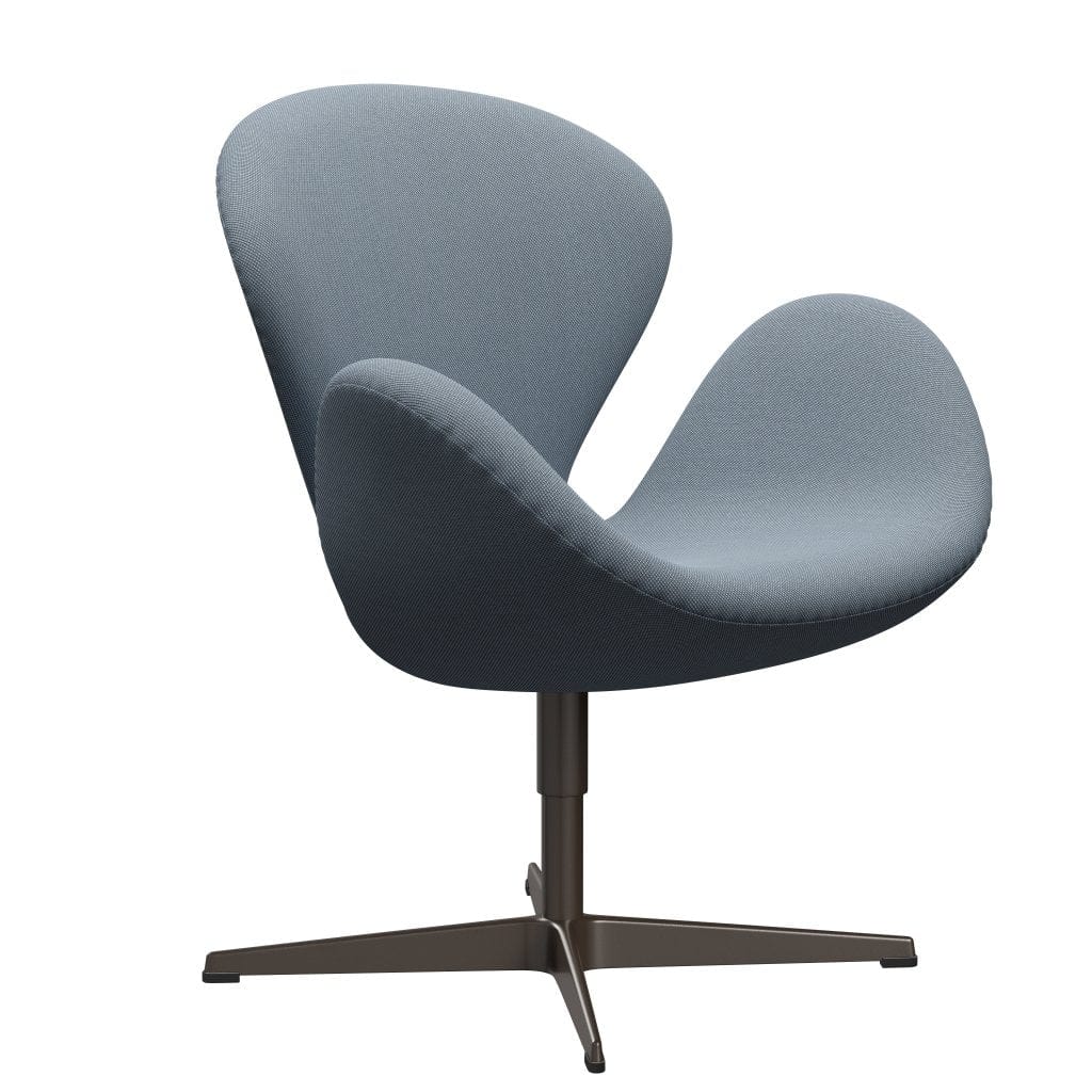 FRITZ HANSEN SWAN SALOUNGE, BRONNE BRONZE/STELCUT Trio Pastel Blue