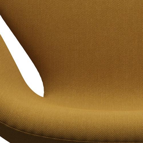 Fritz Hansen Swan Lounge Chair, Brown Bronze/Steelcut Trio Mustard Dark