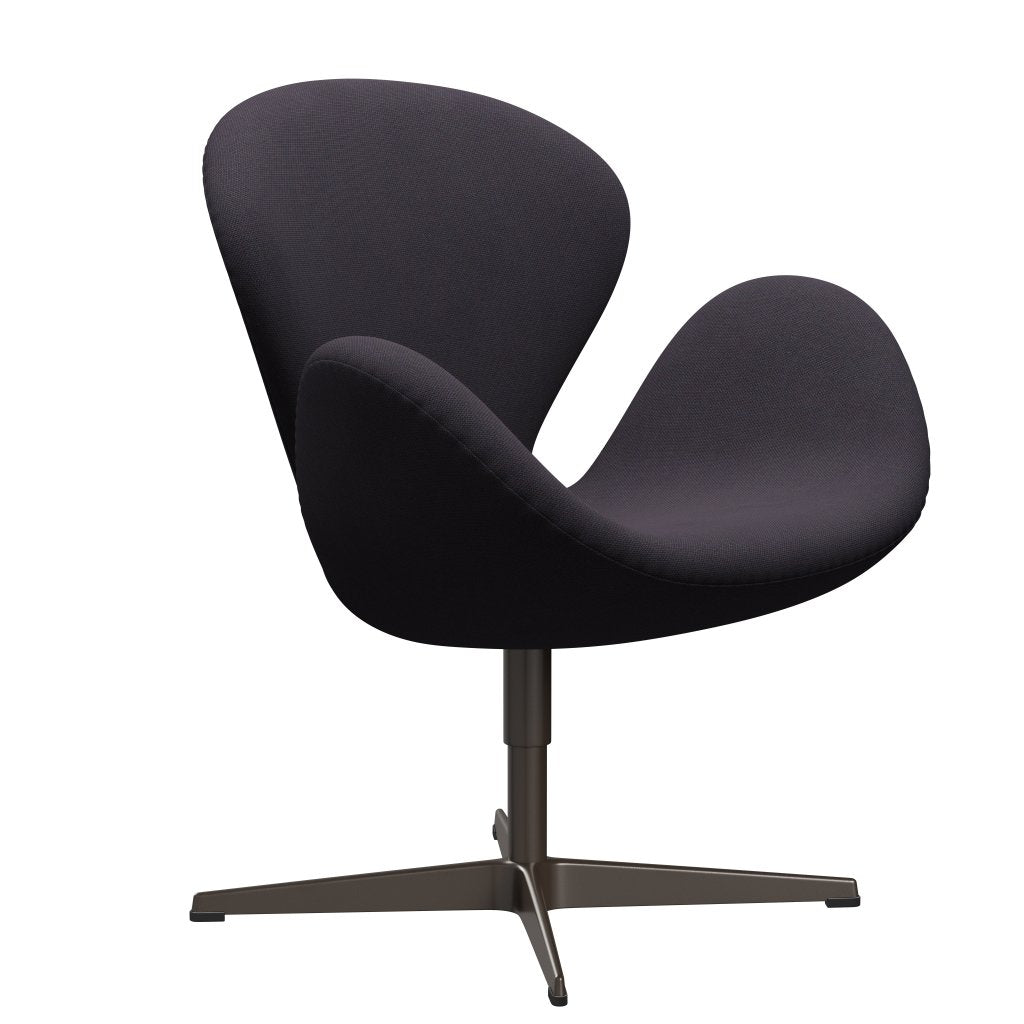 Fritz Hansen Swan Lounge Chair, Brown Bronze/Steelcut Trio Warm Dark Blue