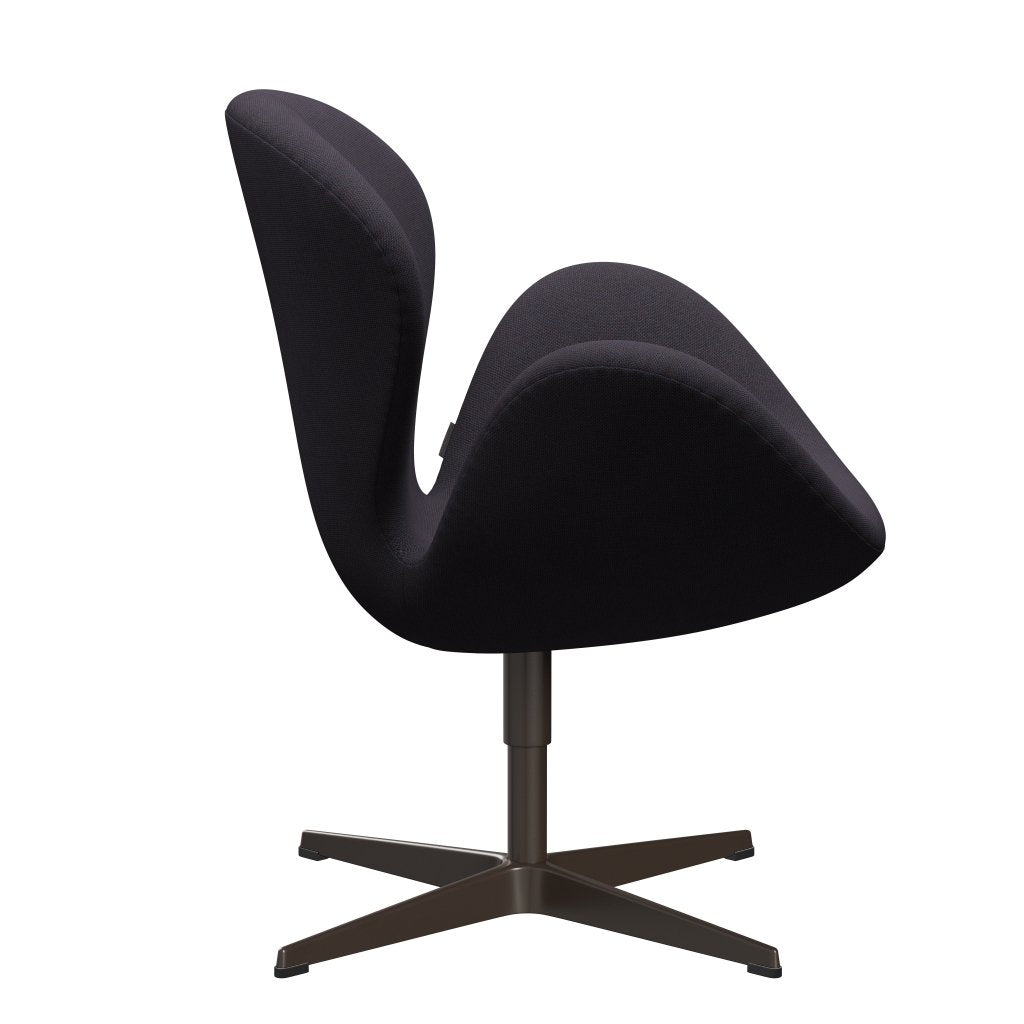 Fritz Hansen Swan Lounge Chair, Brown Bronze/Steelcut Trio Warm Dark Blue