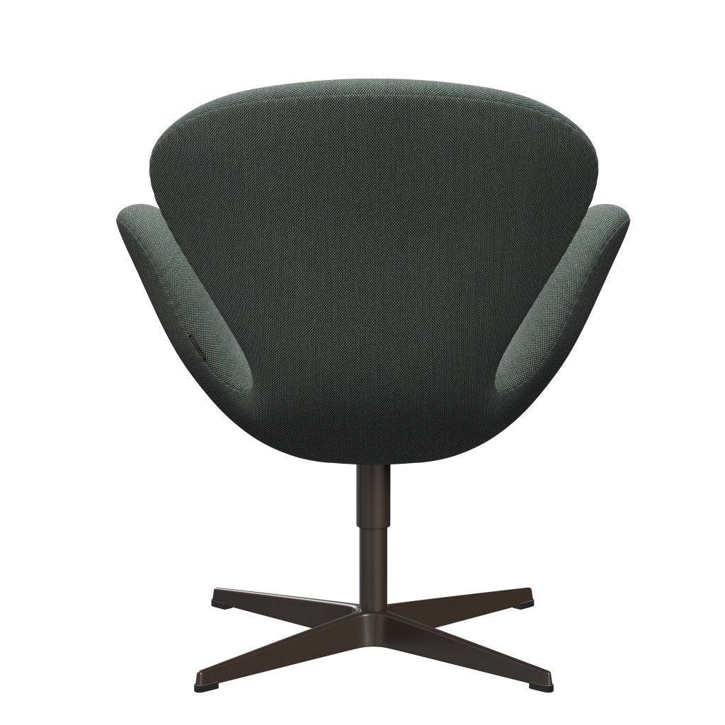 Fritz Hansen Swan Lounge Chair, Brown Bronze/Steelcut Trio White/Dark Green