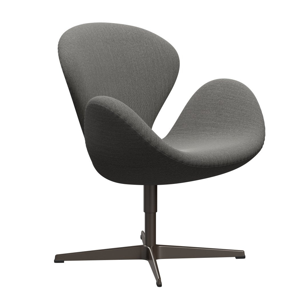 Fritz Hansen Swan Lounge Chair, Brown Bronze/Steelcut Trio White/Black