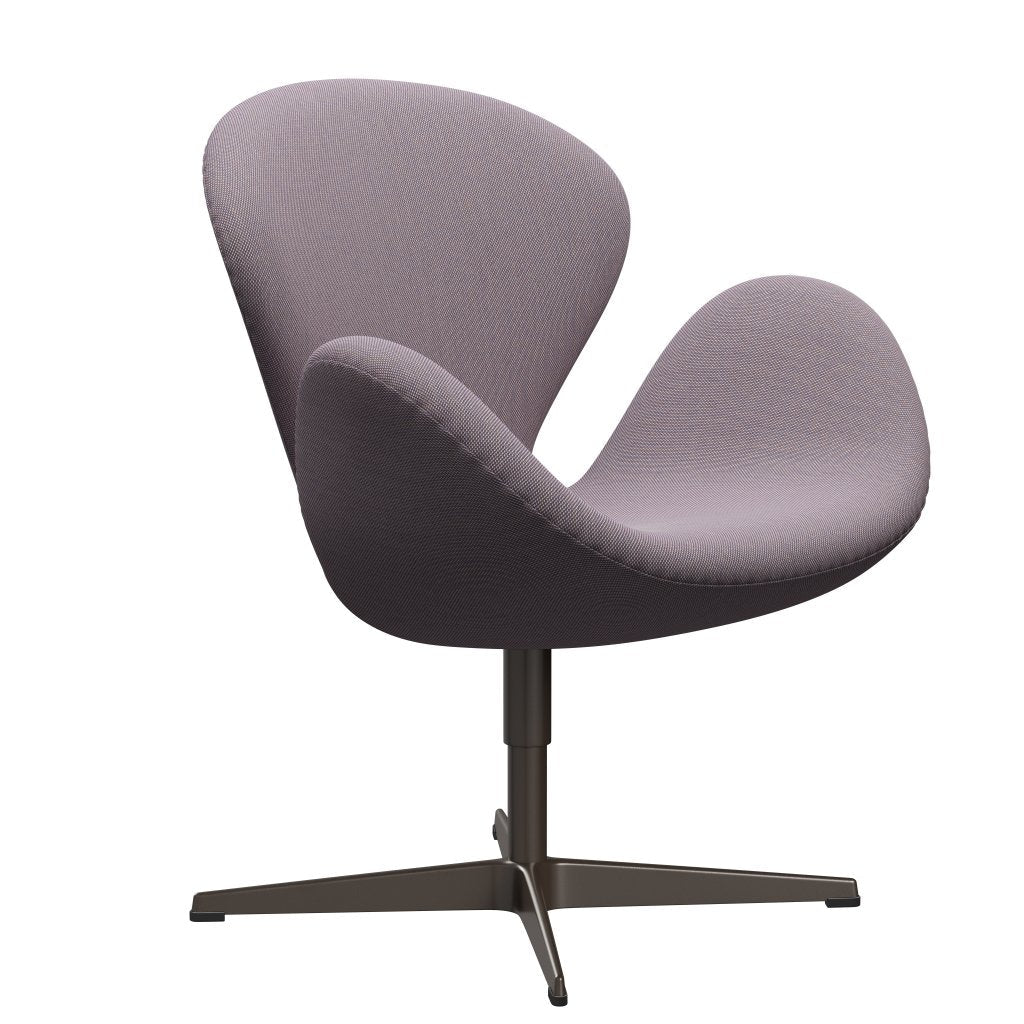 FRITZ HANSEN SWAN SALOUNGE, BRONNE BRONZE/STELCUT TRIO White/Violet