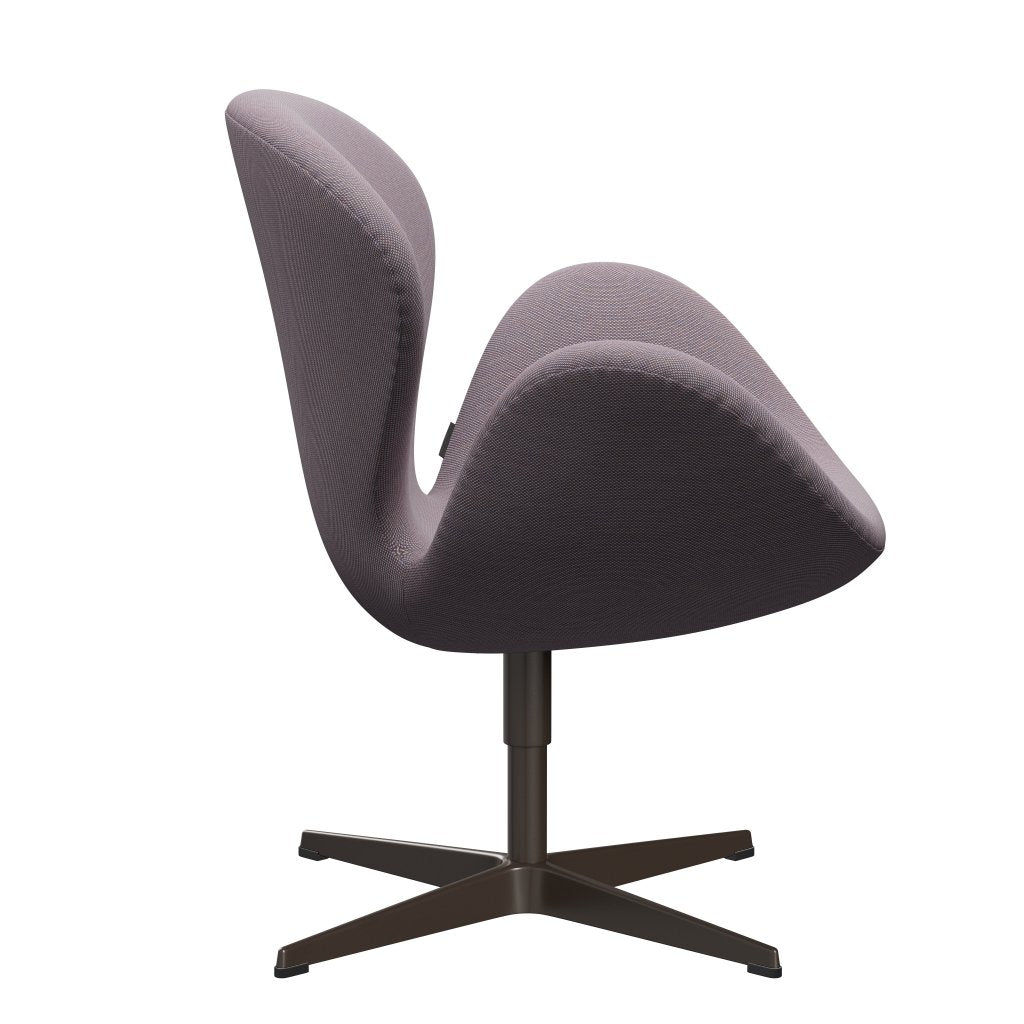 FRITZ HANSEN SWAN SALOUNGE, BRONNE BRONZE/STELCUT TRIO White/Violet