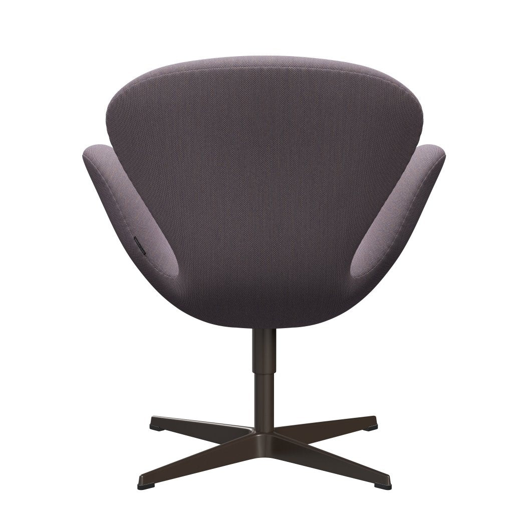 FRITZ HANSEN SWAN SALOUNGE, BRONNE BRONZE/STELCUT TRIO White/Violet