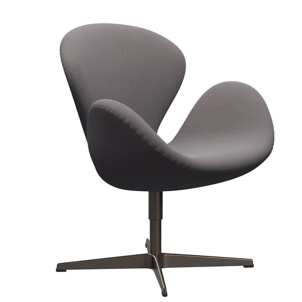 Fritz Hansen Swan Lounge Chair, Brown Bronze/Steelcut Trio Soft Blue/Brown/Black