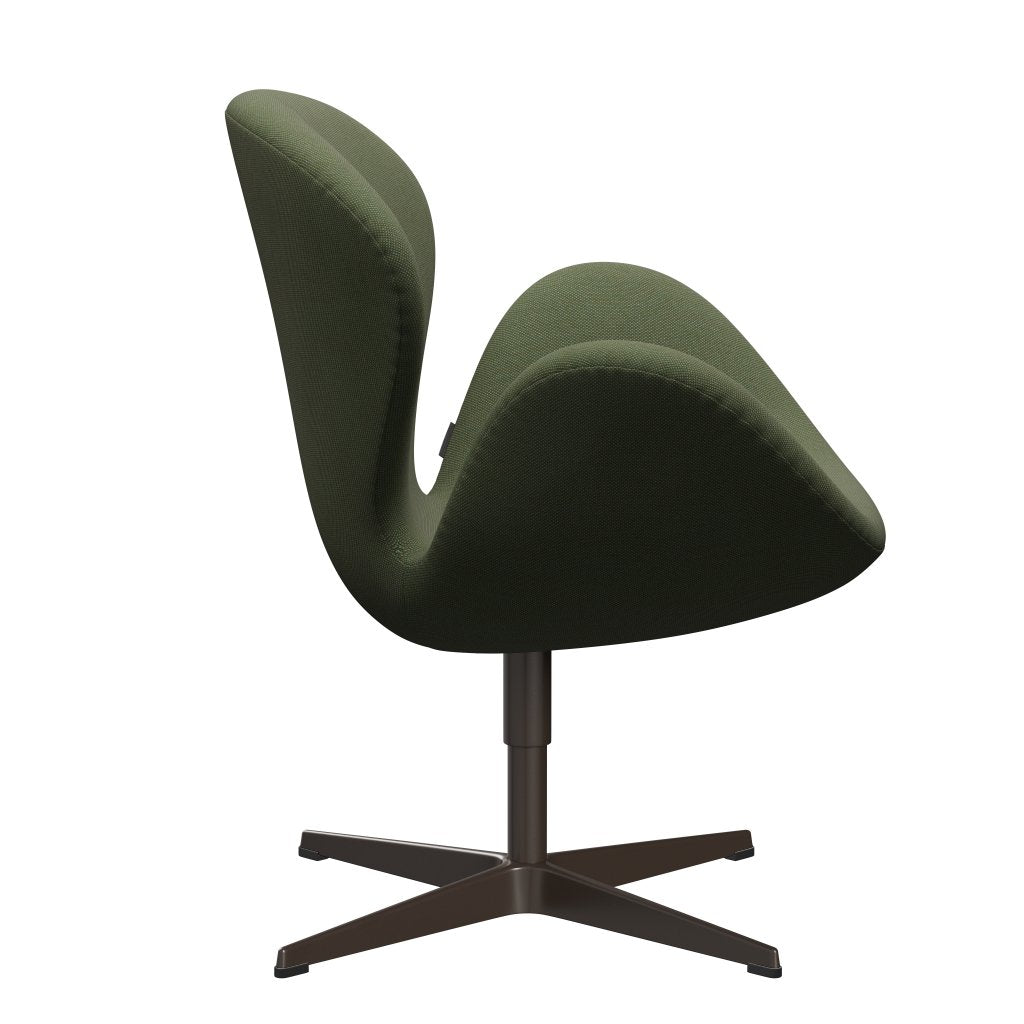 FRITZ HANSEN SWAN SALOUNGE, BRĄZOWY BRONZ/STELCUT TRIO Soft Green