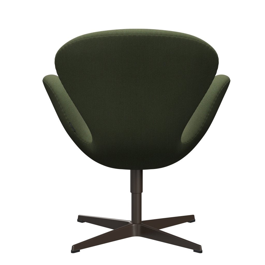 FRITZ HANSEN SWAN SALOUNGE, BRĄZOWY BRONZ/STELCUT TRIO Soft Green