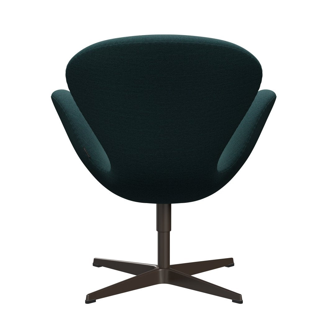 Fritz Hansen Swan Lounge Chair, Brown Bronze/Sunniva Green/Grey