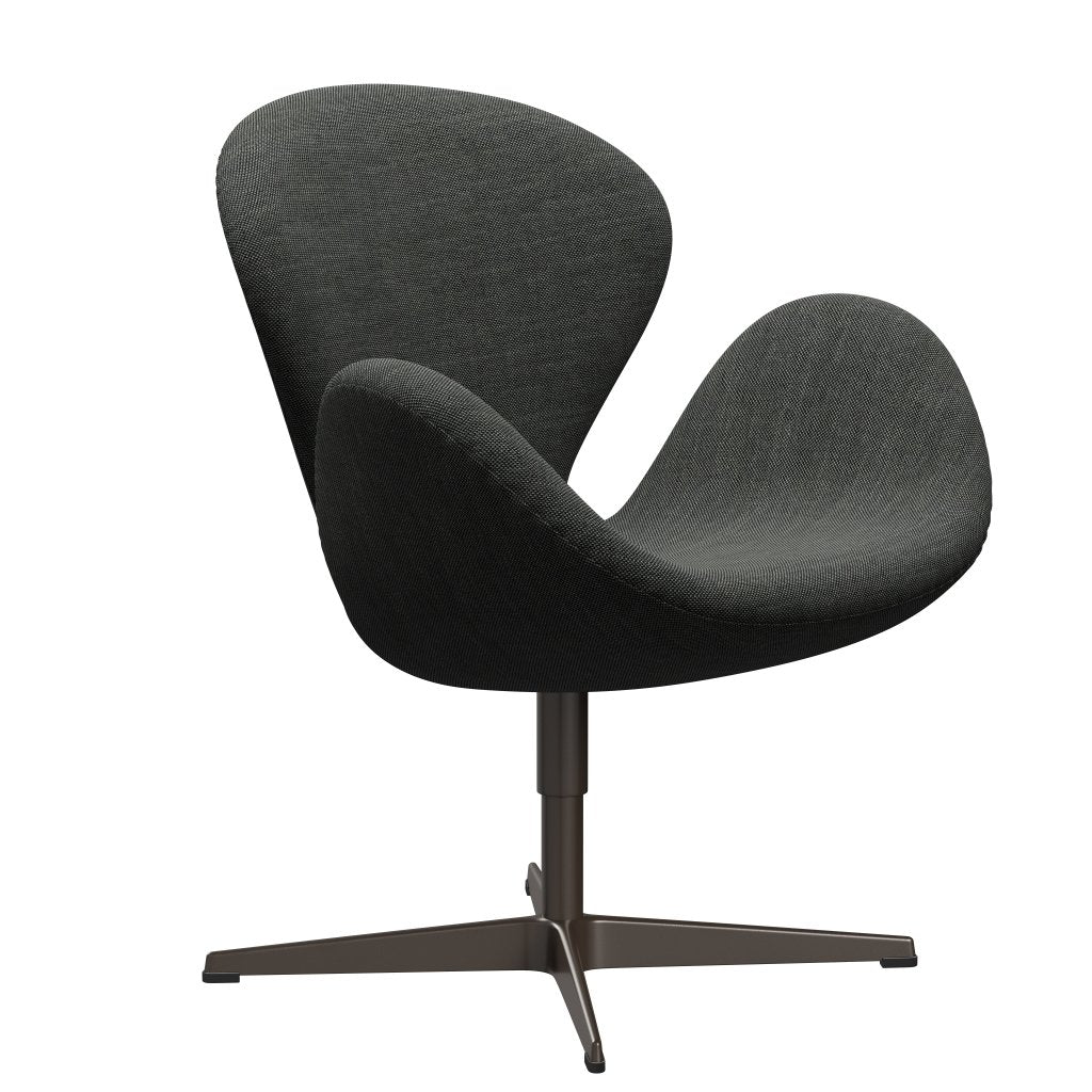 Fritz Hansen Swan Lounge Chair, Brown Bronze/Sunniva Light Grey/Dark Grey