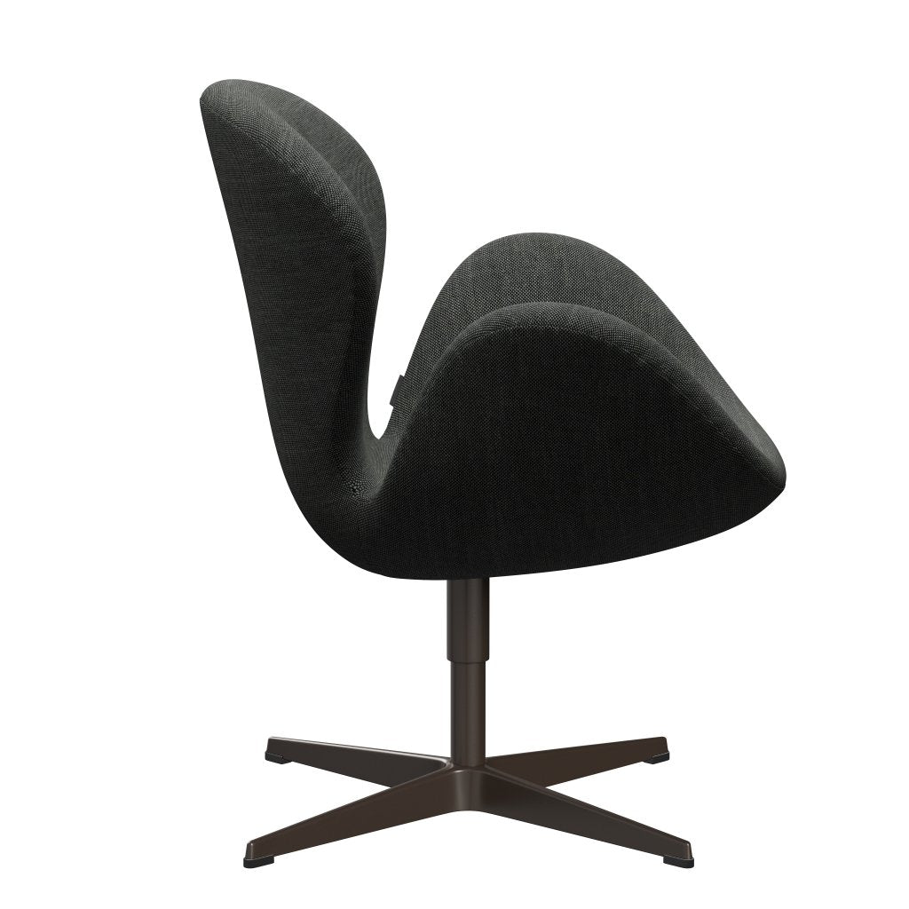 Fritz Hansen Swan Lounge Chair, Brown Bronze/Sunniva Light Grey/Dark Grey