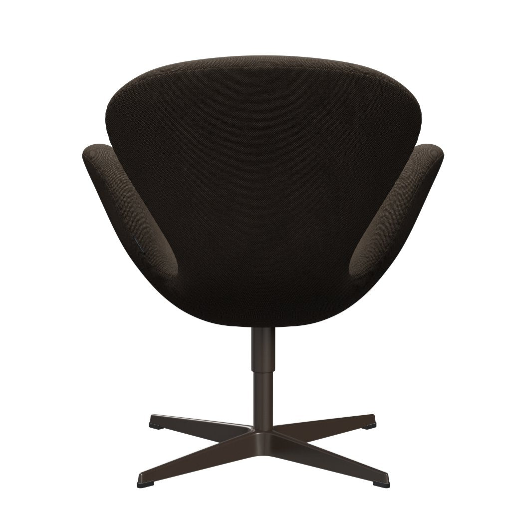 Fritz Hansen Swan Lounge Chair, Brown Bronze/Sunniva Chocolate/Black