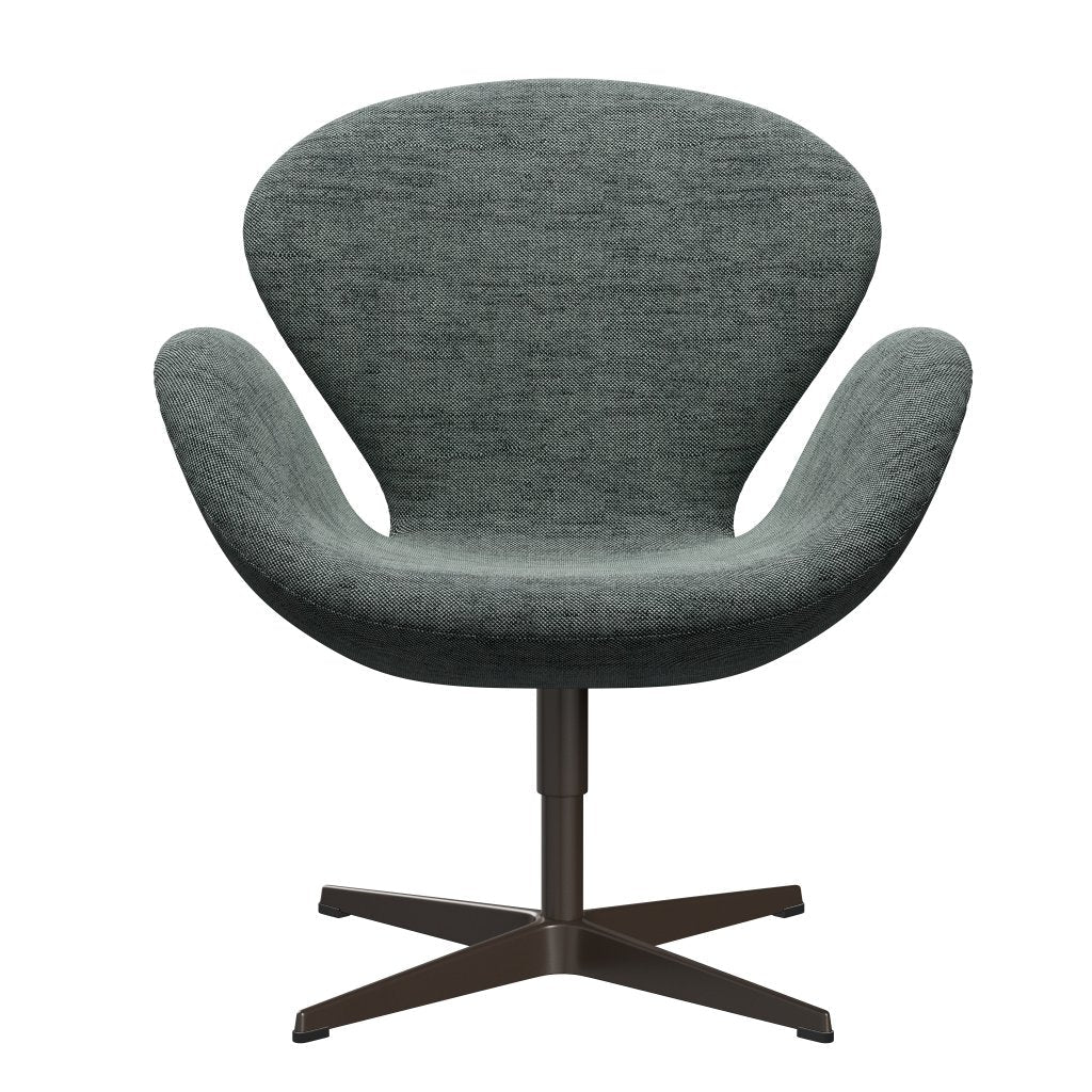 Fritz Hansen Swan Lounge Chair, Brown Bronze/Sunniva Black/White