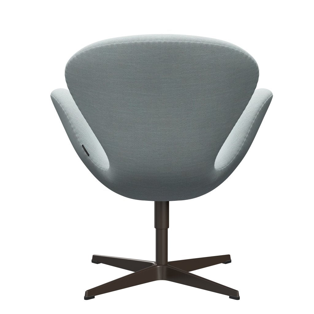 Fritz Hansen Swan Lounge Chair, Brown Bronze/Sunniva White/Light Blue