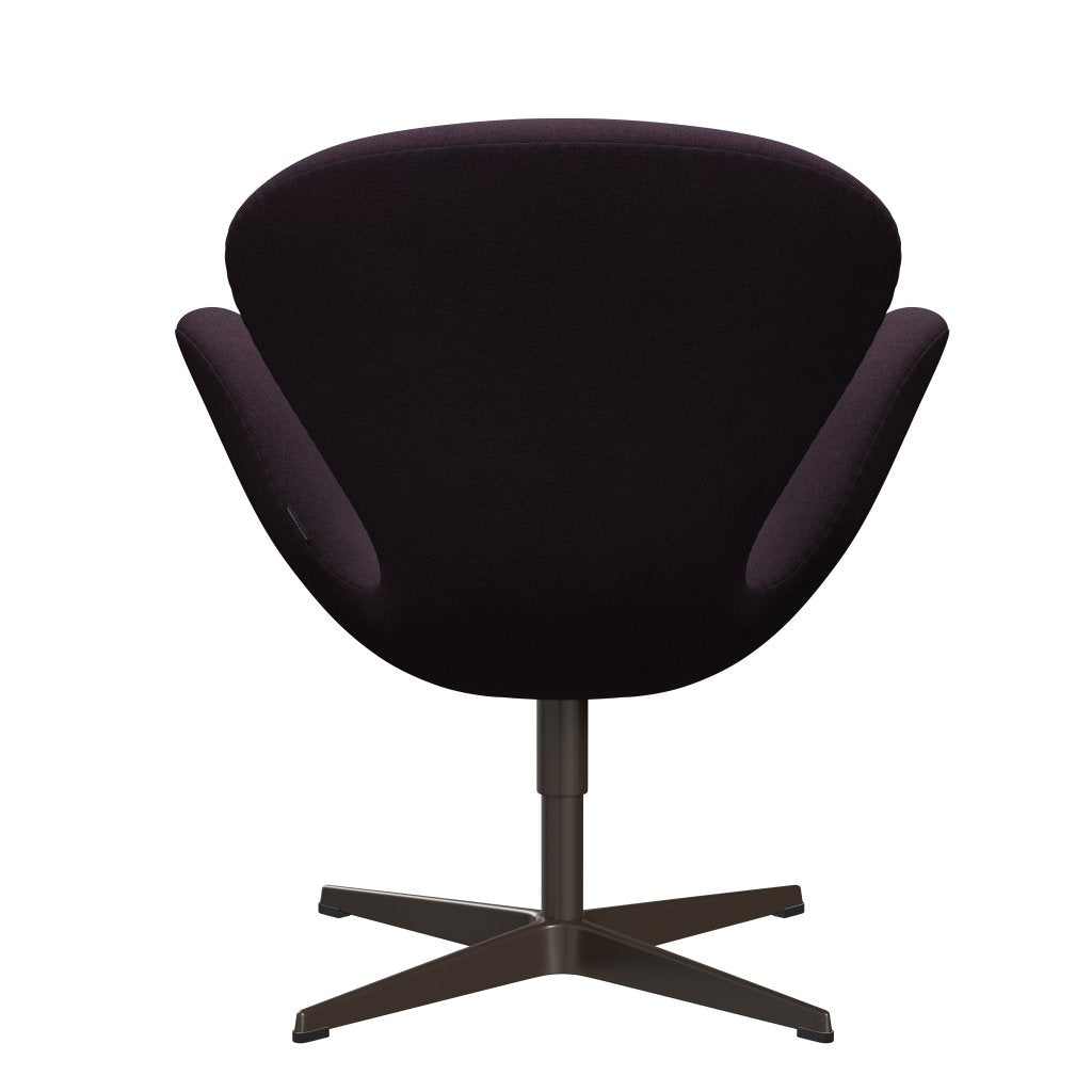 Fritz Hansen Swan Lounge Chair, Brown Bronze/Tonus Aubergine