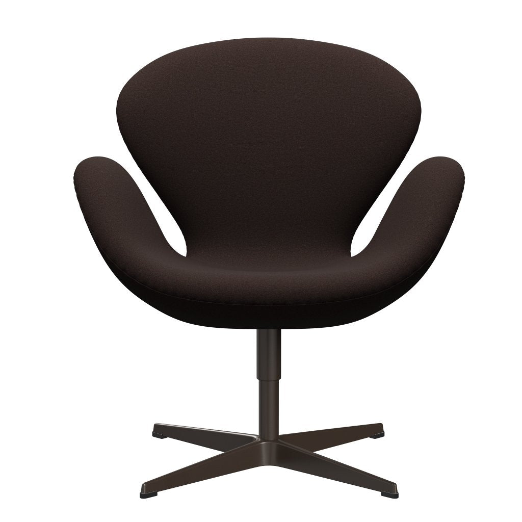 Fritz Hansen Swan Lounge Chair, Brown Bronze/Tonus Dark Brown