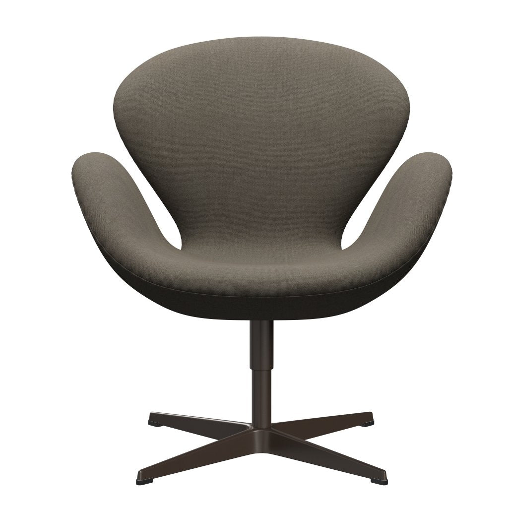 Fritz Hansen Swan Lounge Chair, Brown Bronze/Tonus Dusty Brown