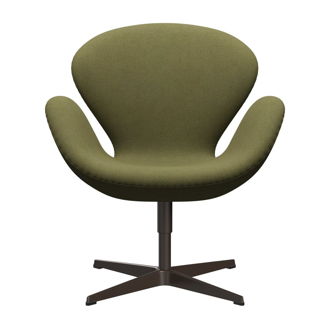 Fritz Hansen Swan Lounge Chair, Brown Bronze/Tonus Dusty Green