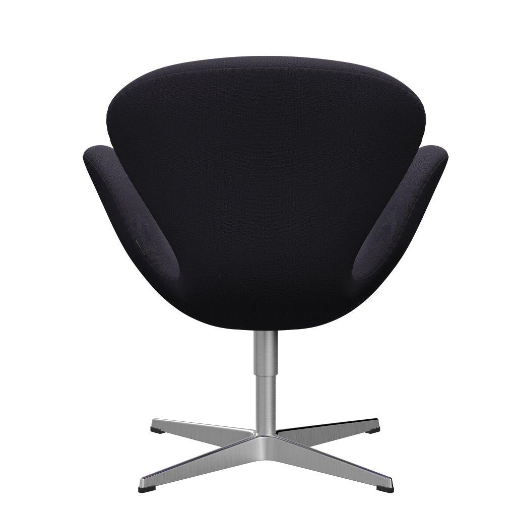 Fritz Hansen Swan Lounge Chair, Satin Brushed Aluminium/Capture Blue Charcoal