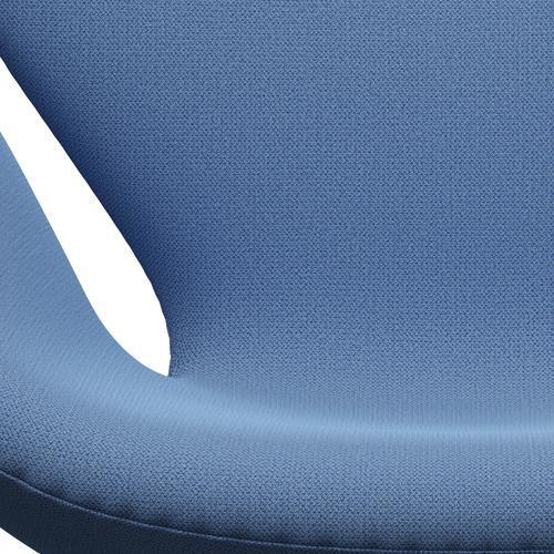 Fritz Hansen Swan Lounge Chair, Satin Brushed Aluminium/Capture Instant Blue