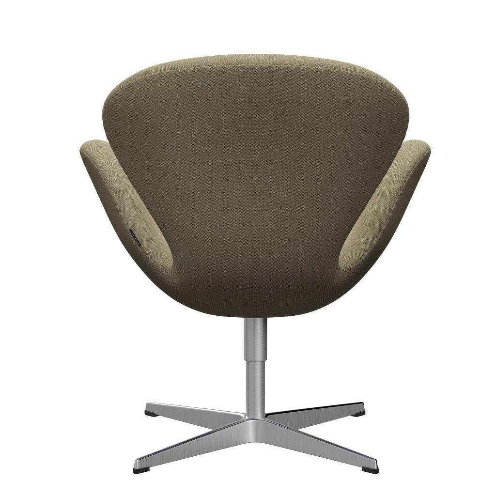 Fritz Hansen Swan Lounge Chair, Satin Brushed Aluminium/Capture Sand Colours