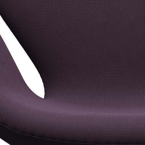 Fritz Hansen Swan Lounge Chair, Satin Brushed Aluminium/Capture Violet Dark