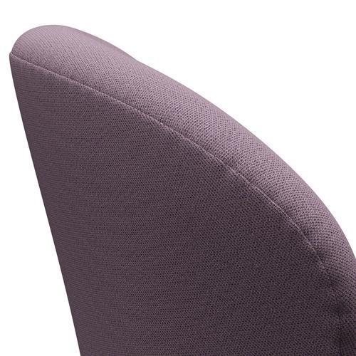 Fritz Hansen Swan Lounge Chair, Satin Brushed Aluminium/Capture Violet/Brown