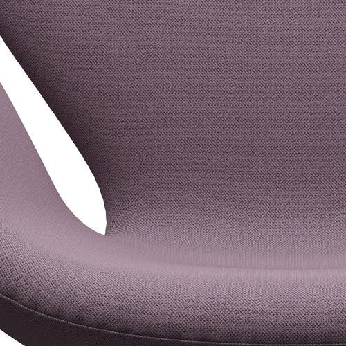 Fritz Hansen Swan Lounge Chair, Satin Brushed Aluminium/Capture Violet/Brown