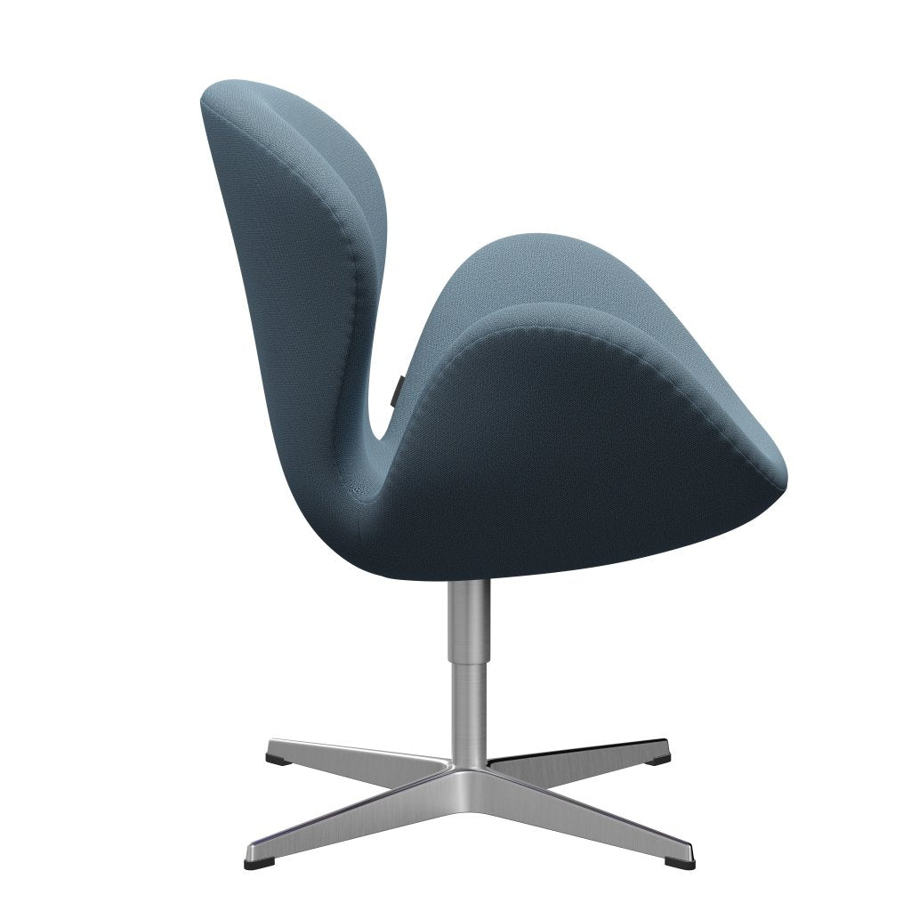 Fritz Hansen Swan Sallo -Lounge, sating szczotkowany aluminium/Capture Soft Blue