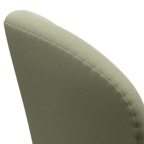 Fritz Hansen Swan Lounge Chair, Satin Brushed Aluminium/Capture Delicate Green