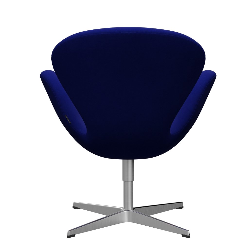 Fritz Hansen Swan Lounge Chair, Satin Brushed Aluminium/Comfort Blue (66008)