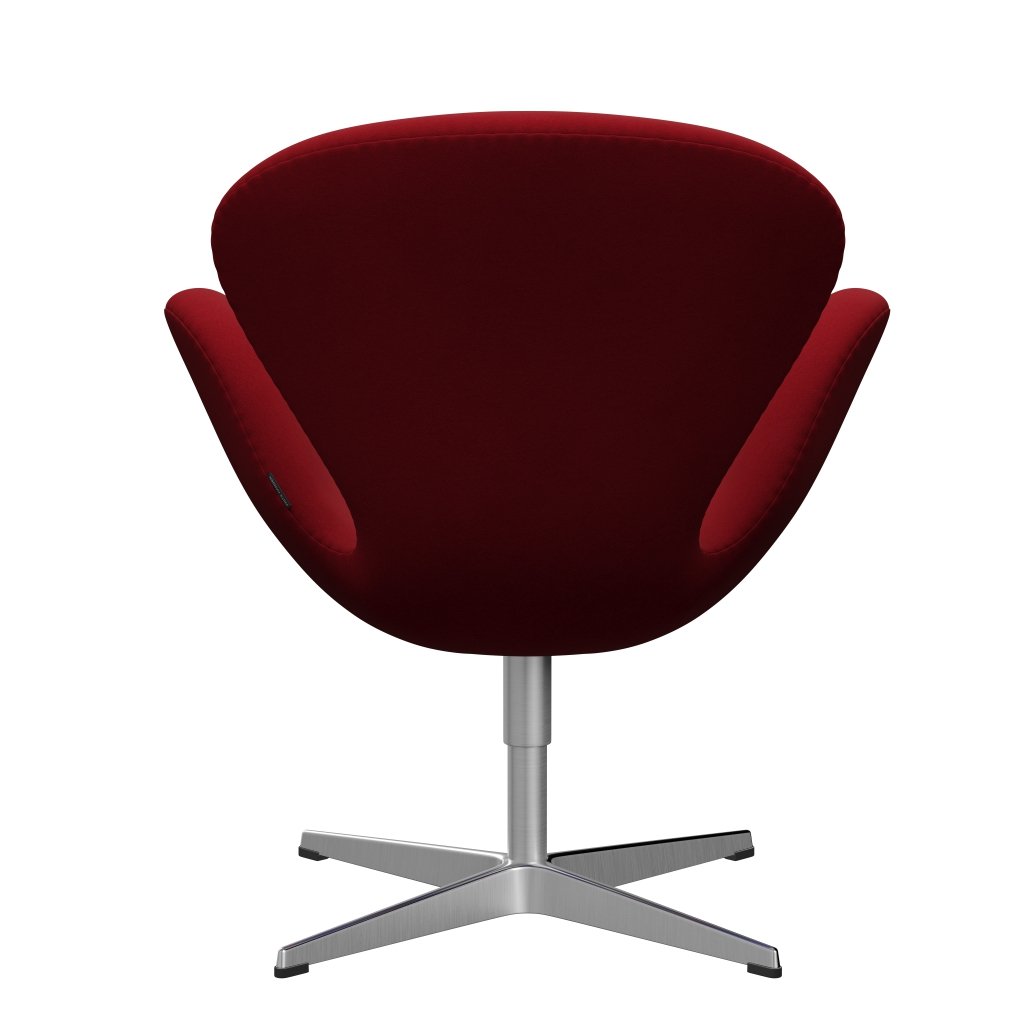 FRITZ HANSEN SWAN SALOUNGE, satynowy szczotkowany aluminium/komfort Bordeaux