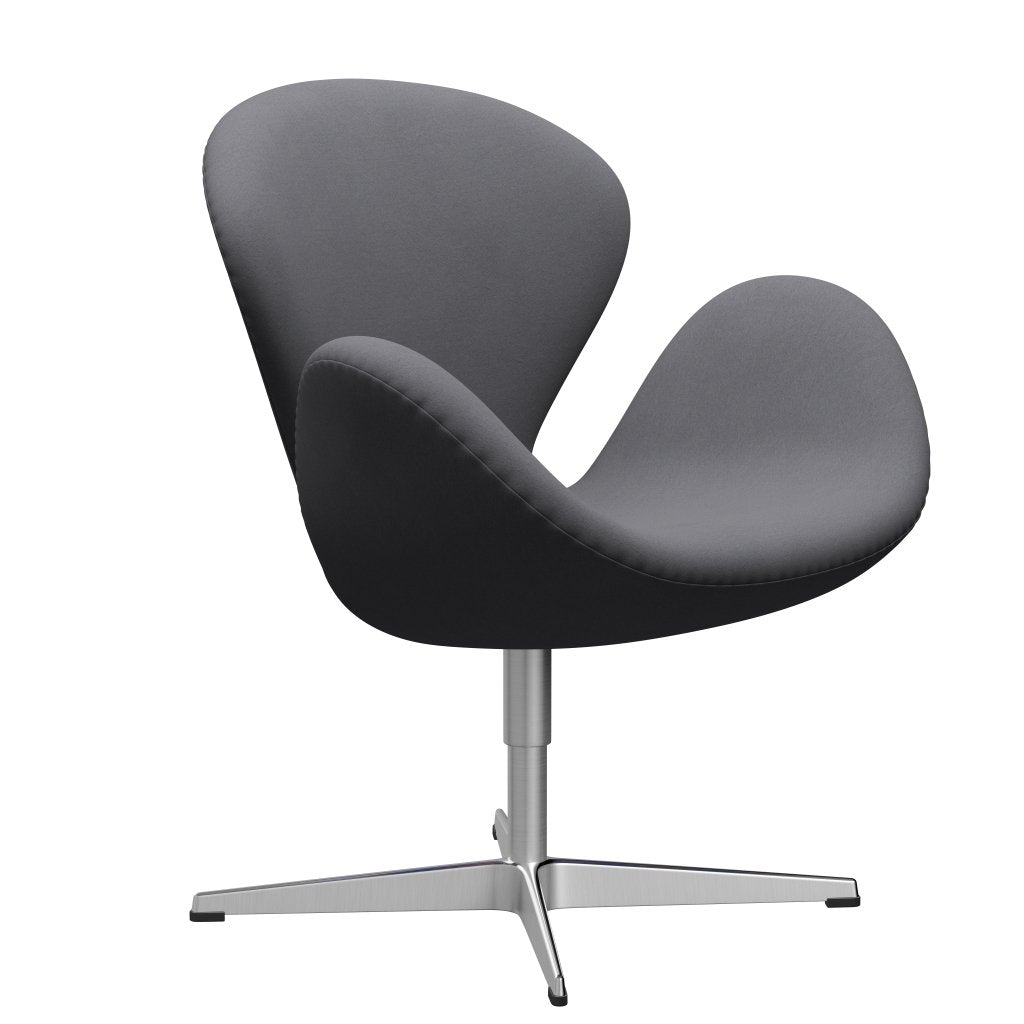 Fritz Hansen Swan Lounge Chair, Satin Brushed Aluminium/Comfort Grey (01012)