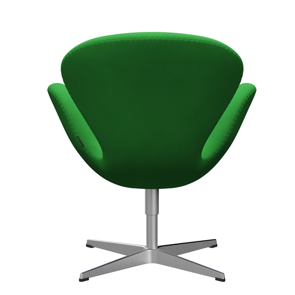 Fritz Hansen Swan Lounge Chair, Satin Brushed Aluminium/Comfort Green (68003)