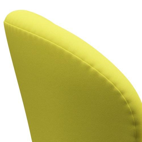 Fritz Hansen Swan Lounge Chair, Satin Brushed Aluminium/Comfort Light Yellow