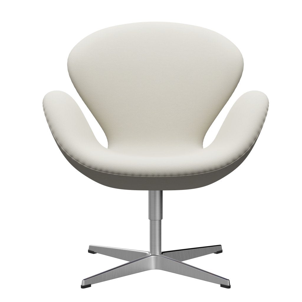 Fritz Hansen Swan Lounge Chair, Satin Brushed Aluminium/Comfort Light Grey