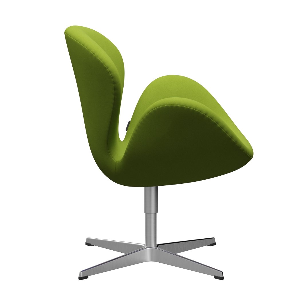 Fritz Hansen Swan Lounge Chair, Satin Brushed Aluminium/Comfort Light Green (68000)