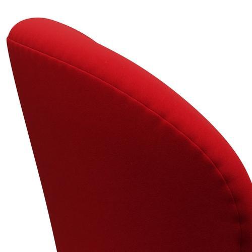 Fritz Hansen Swan Lounge Chair, Satin Brushed Aluminium/Comfort Red (64013)